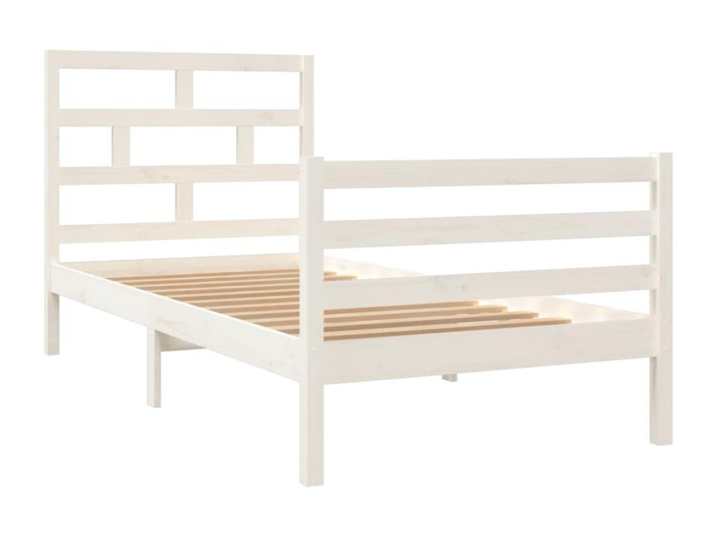 Estructura de cama madera maciza de pino 90x200 cm - Image 3