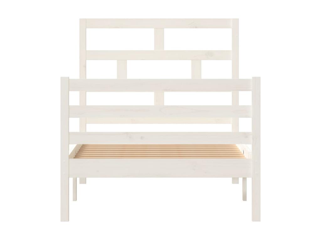 Estructura de cama madera maciza de pino 90x200 cm - Image 4