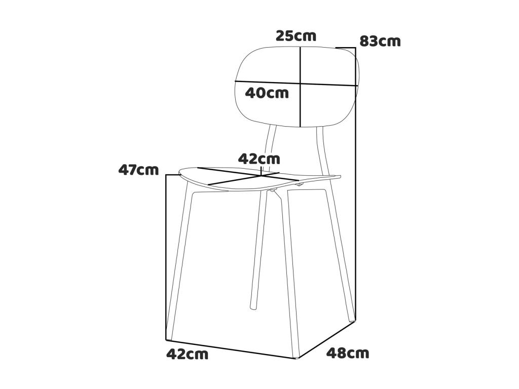 Fabriano - Juego de 4 sillas de diseño en metalo y PP, estilo moderno, color elegante - color rosa - Image 5