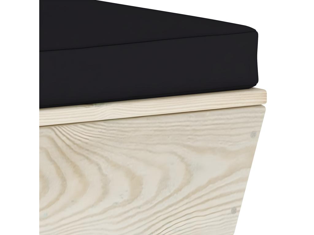 Sofá de palets de jardín 2 plazas con cojines madera de abeto - Image 6